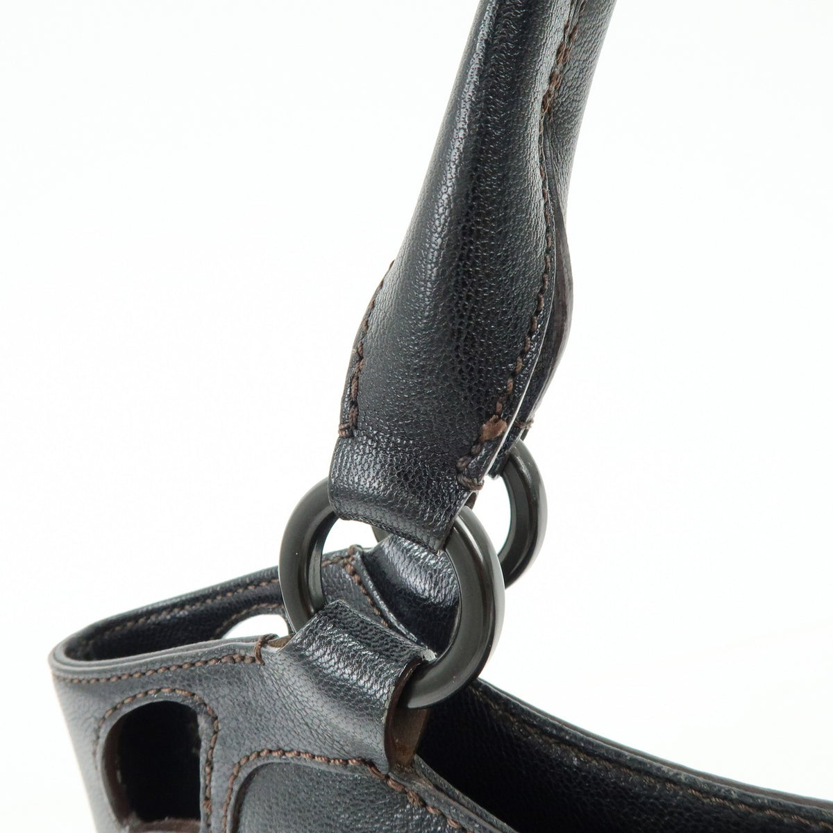 Cartier Marcello Leather, Black, Leather, Handbag