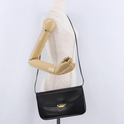Bally Vintage Leather, Black, Leather, Shoulder Bag