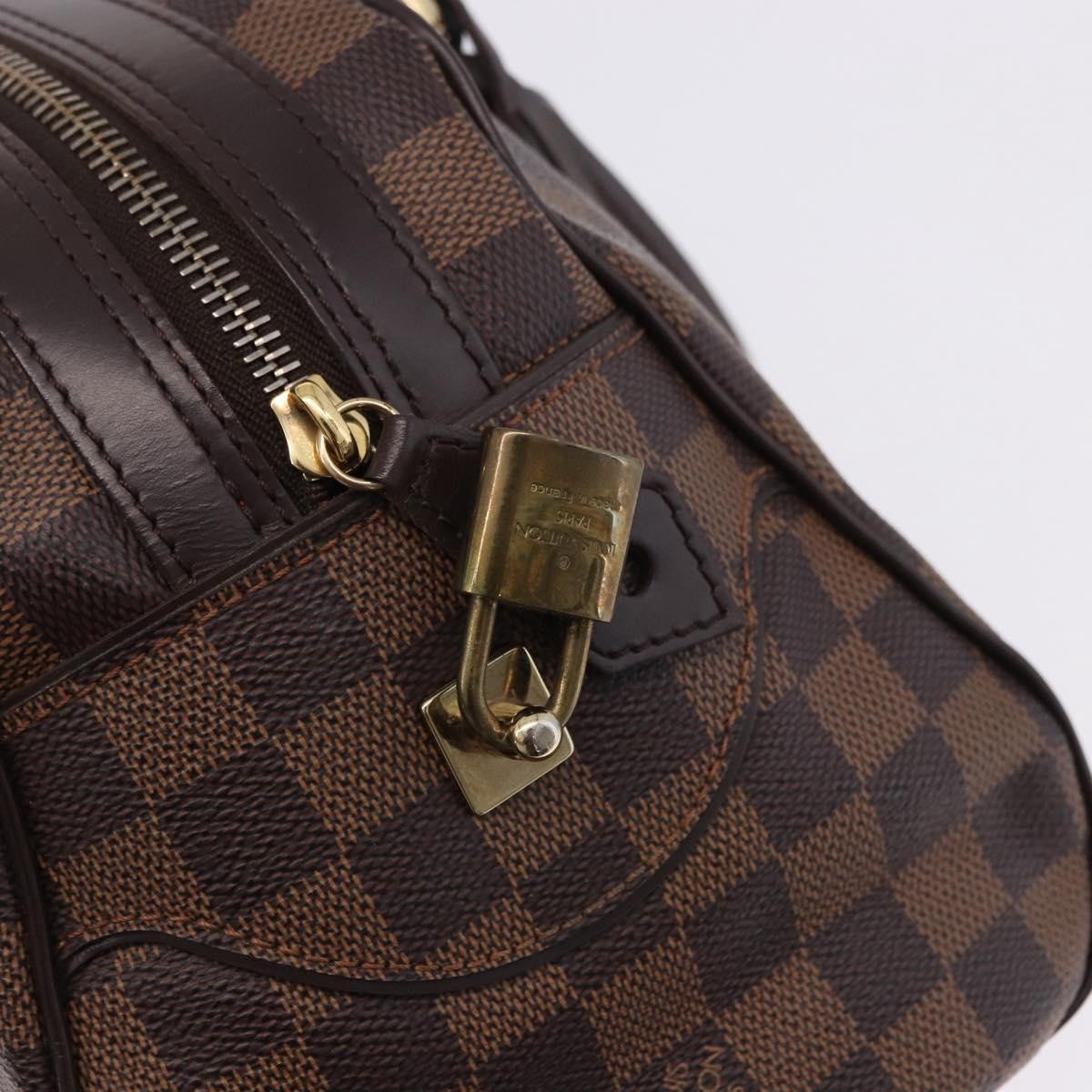 Louis Vuitton Duomo Boston Damier Ebene, Brown, Canvas, Handbag