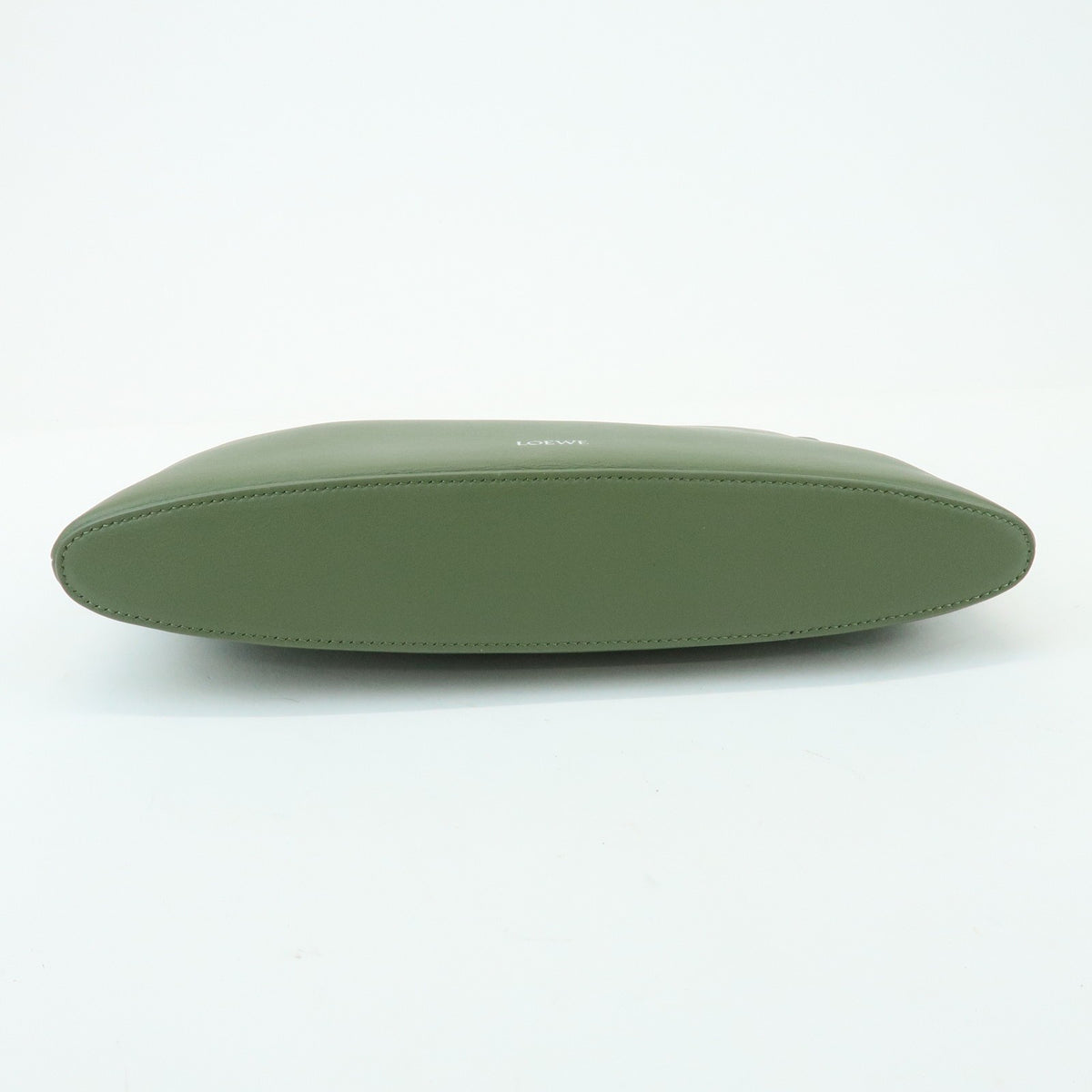 Loewe T Pouch Leather, Green, Leather, Clutch