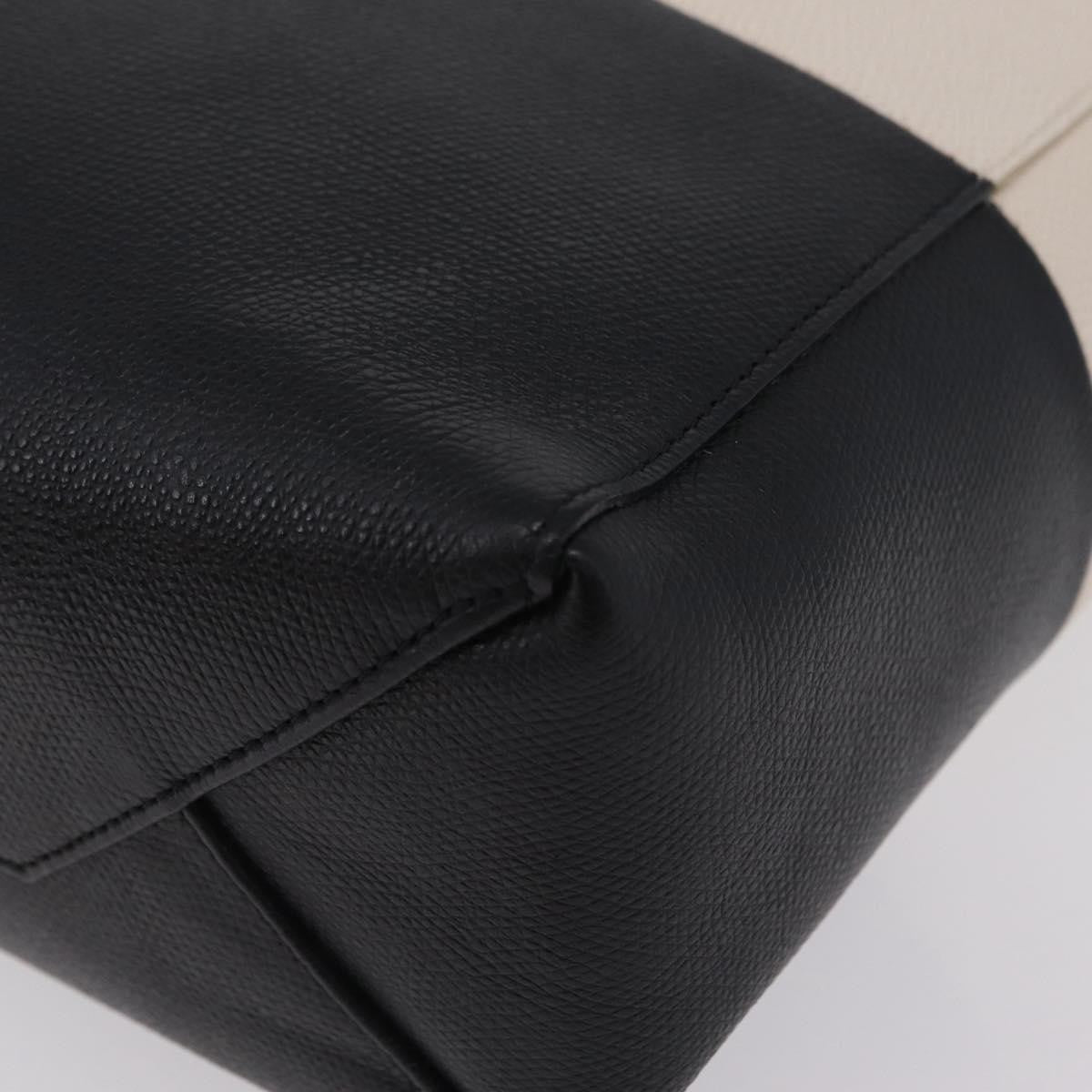 Celine Vertical Bi-Cabas Leather, Black, Leather, Tote Bag