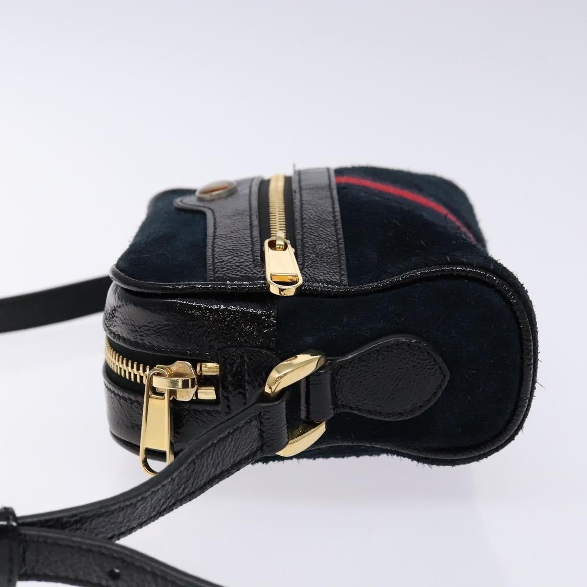 Gucci Ophidia Suede, Navy, Suede, Shoulder Bag