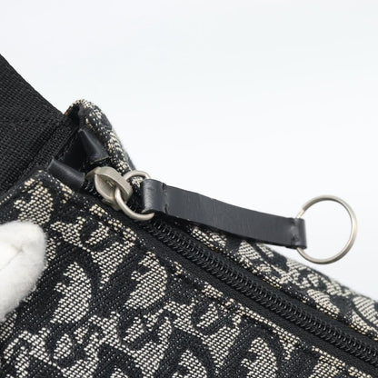 Christian Dior Vintage Trotter Messenger Diorissimo Canvas, Black, Canvas, Shoulder Bag