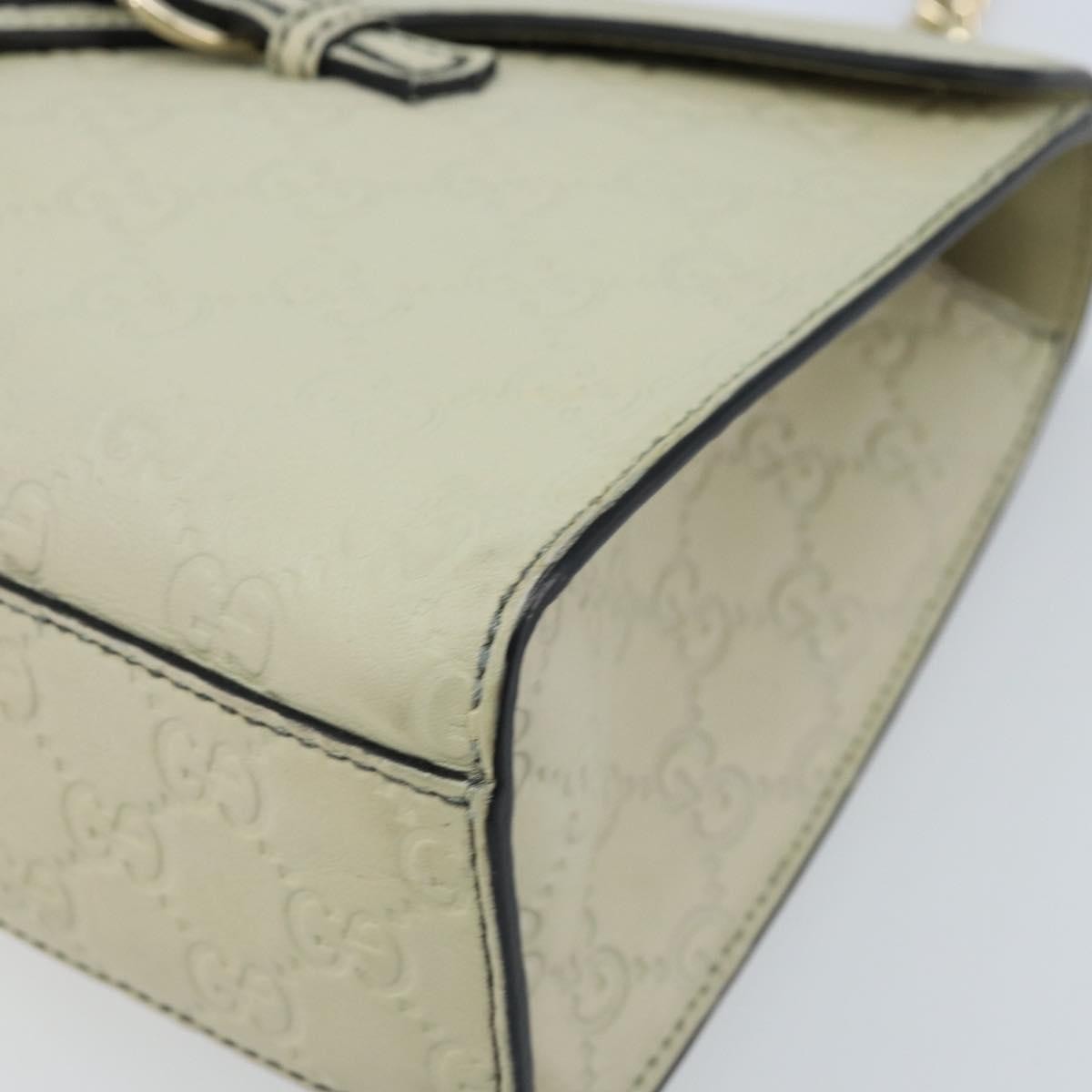 Gucci Emily Chain Flap Guccissima Leather, Beige, Leather, Shoulder Bag