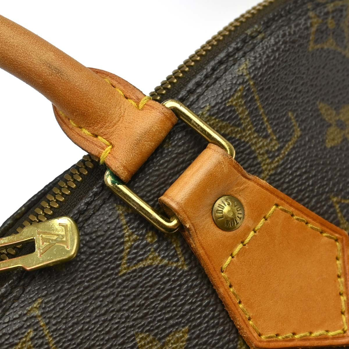 Louis Vuitton Alma Monogram Canvas, Brown, Canvas, Handbag
