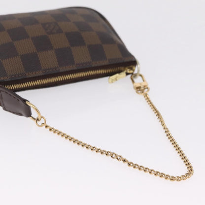 Louis Vuitton Mini pochette accessoires Damier Canvas, Brown, Canvas, Clutch