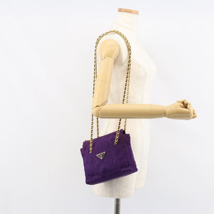 Prada Re-Edition 1995 Chain Tote Quilted Re-Nylon, Purple, Nylon, Shoulder Bag