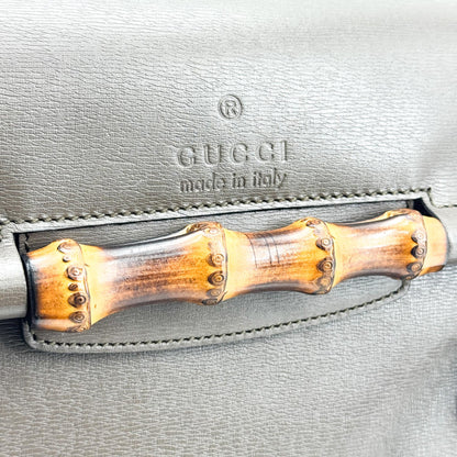 Gucci Bamboo Bullet Top Handle Leather, Brown, Leather, Handbag
