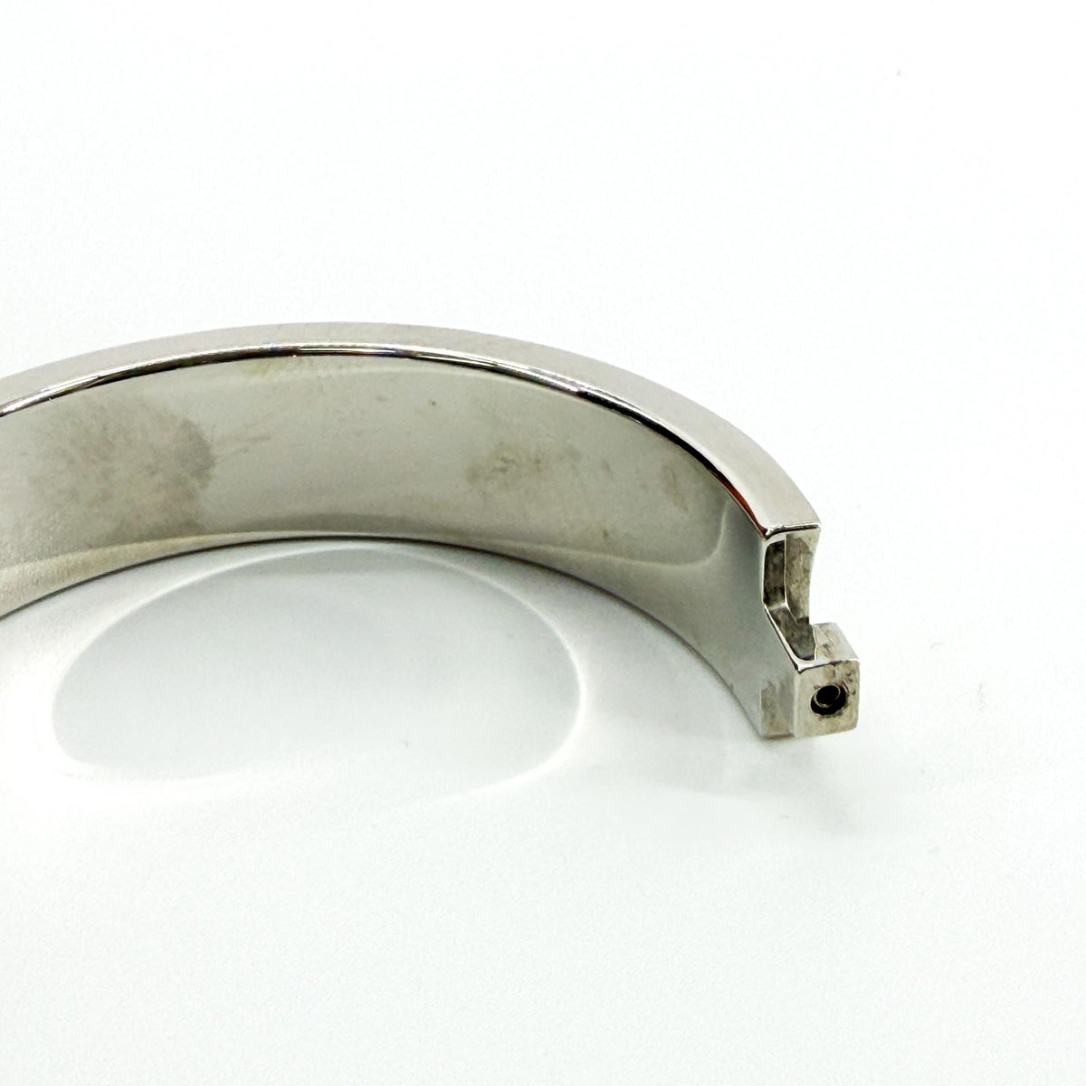 Hermes Clic H Enamel, Brown, Silver, Bracelet