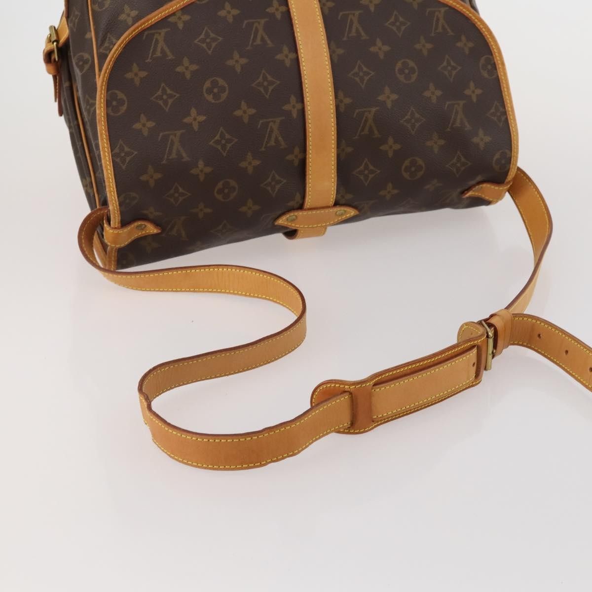 Louis Vuitton Saumur Monogram, Brown, Canvas, Shoulder Bag