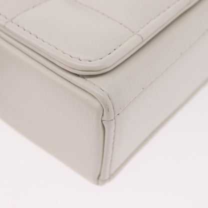Christian Dior Caro Leather, White, Leather, Handbag