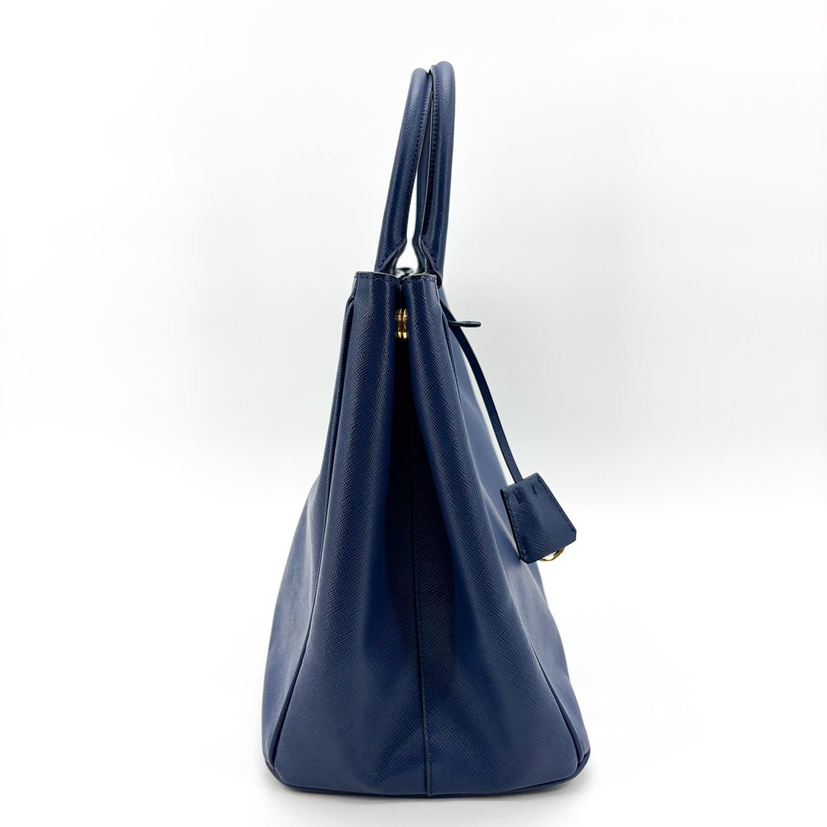 Prada Lux Open Saffiano Leather, Blue, Leather, Tote Bag