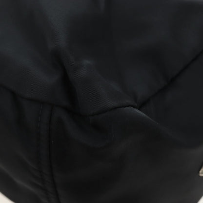 Prada Double Pocket Buckle Flap Tessuto and Leather, Black, Nylon, Handbag