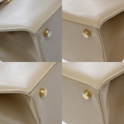 Salvatore Ferragamo Convertible Vara Bow Leather, Beige, Leather, Tote Bag