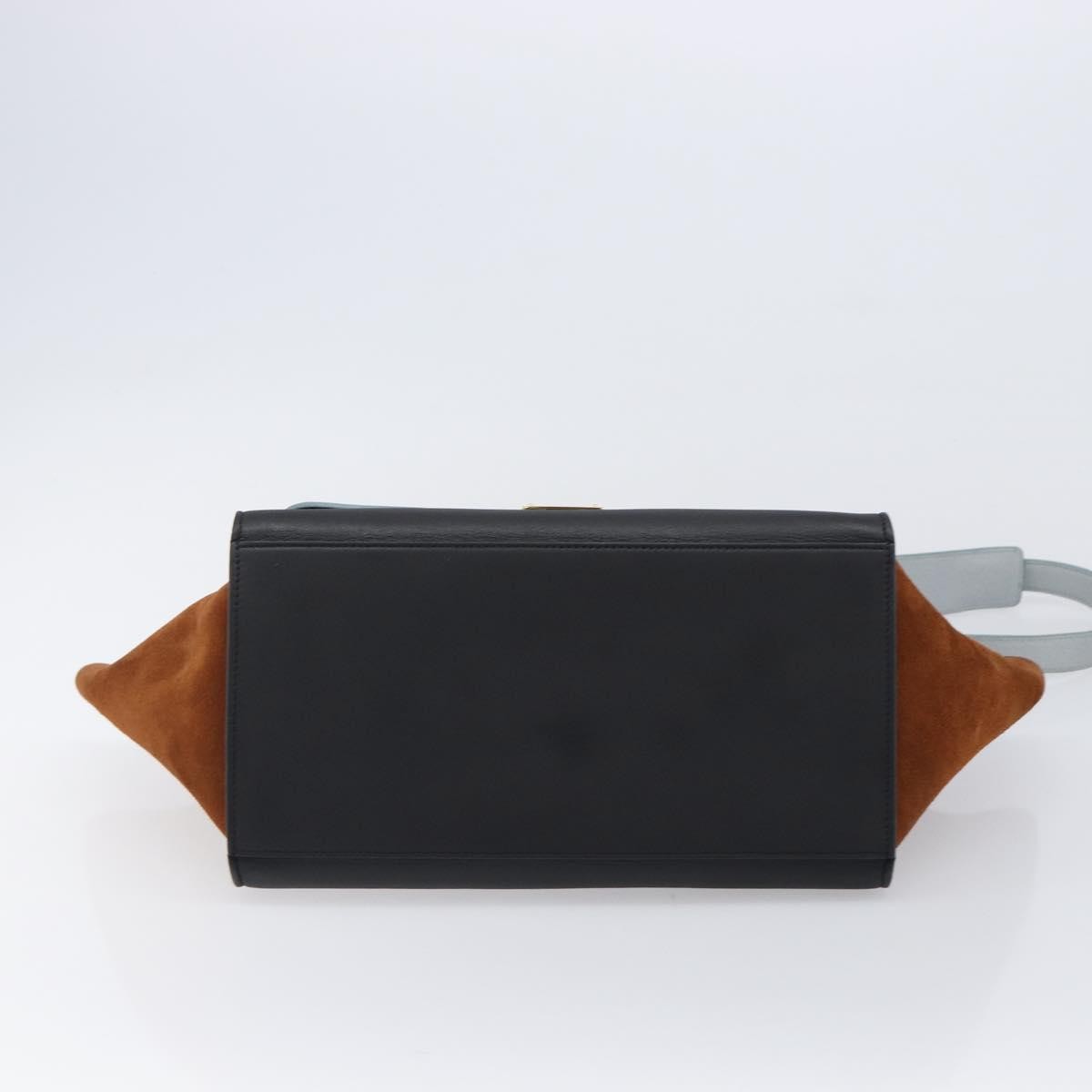 Celine Trapeze Leather, Blue, Leather, Handbag