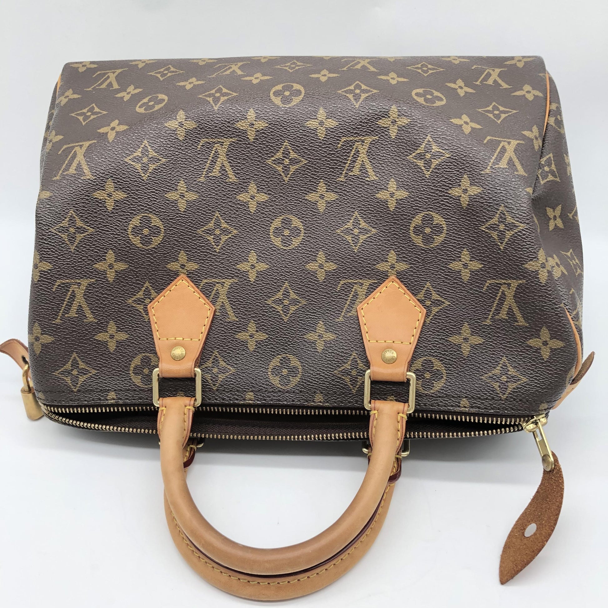Louis Vuitton Speedy Monogram, Brown, Canvas, Handbag