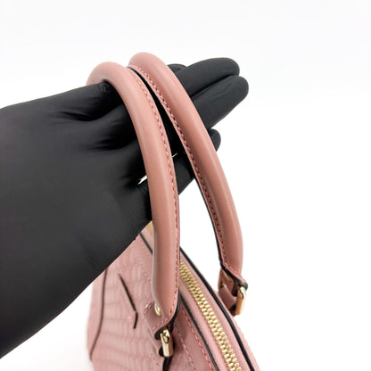 Gucci Convertible Dome Satchel Microguccissima Leather, Pink, Leather, Handbag