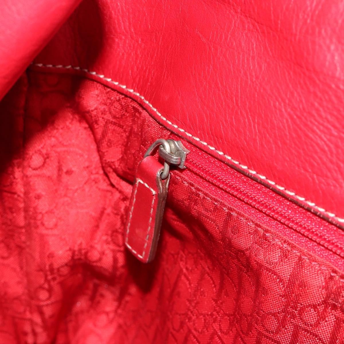 Christian Dior CD Shoulder bag Leather, Red, Leather, Shoulder Bag