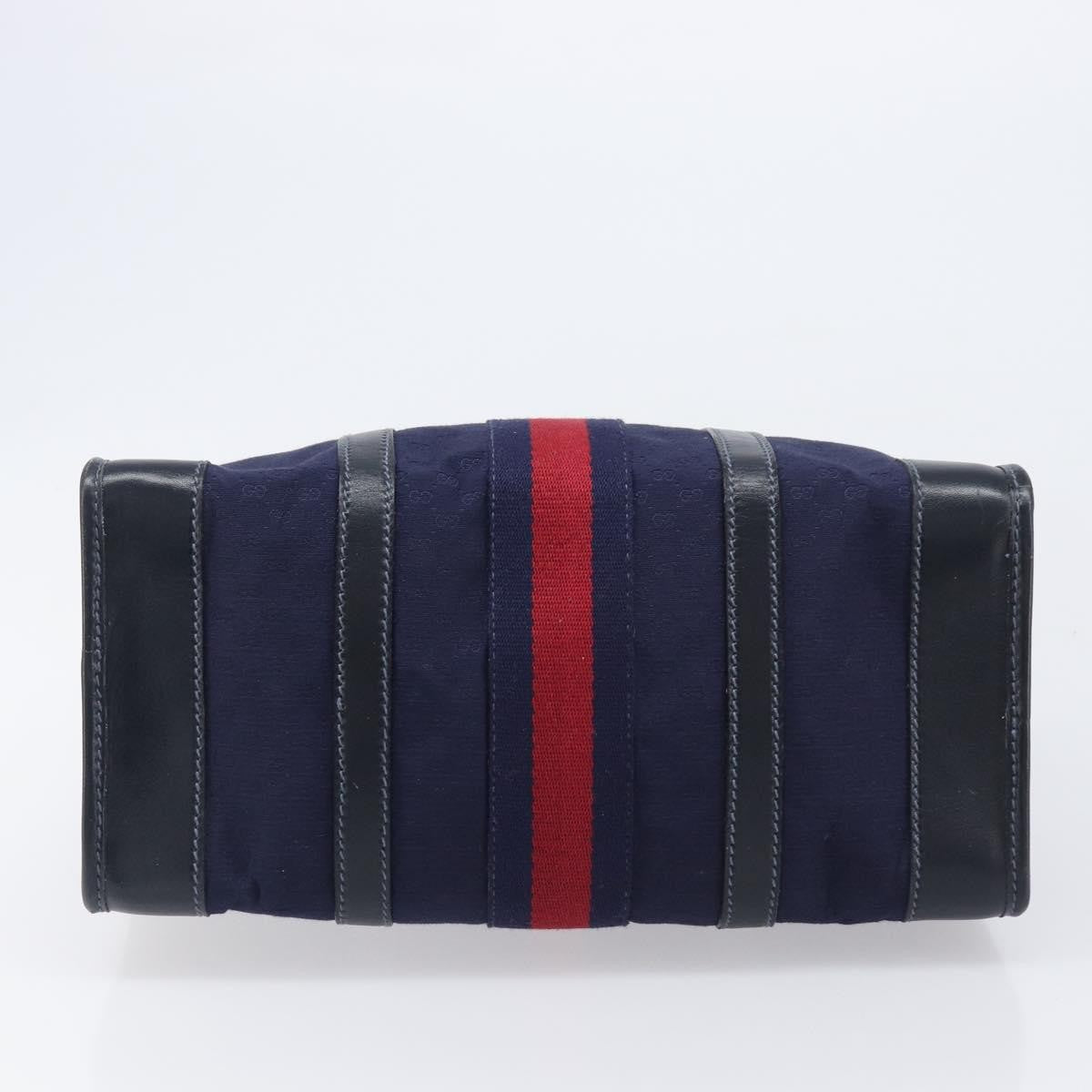 Gucci Vintage Web Boston GG Canvas, Navy, Canvas, Handbag