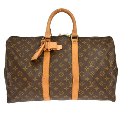 Louis Vuitton Keepall Monogram, Brown, Canvas, Travel Bag