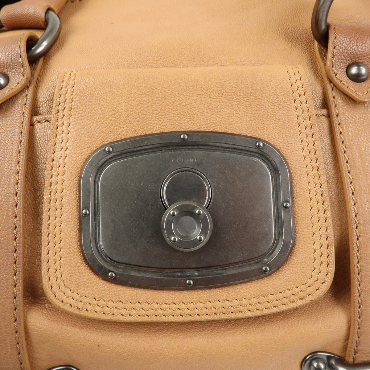 Celine Handbag Leather, Brown, Leather, Handbag