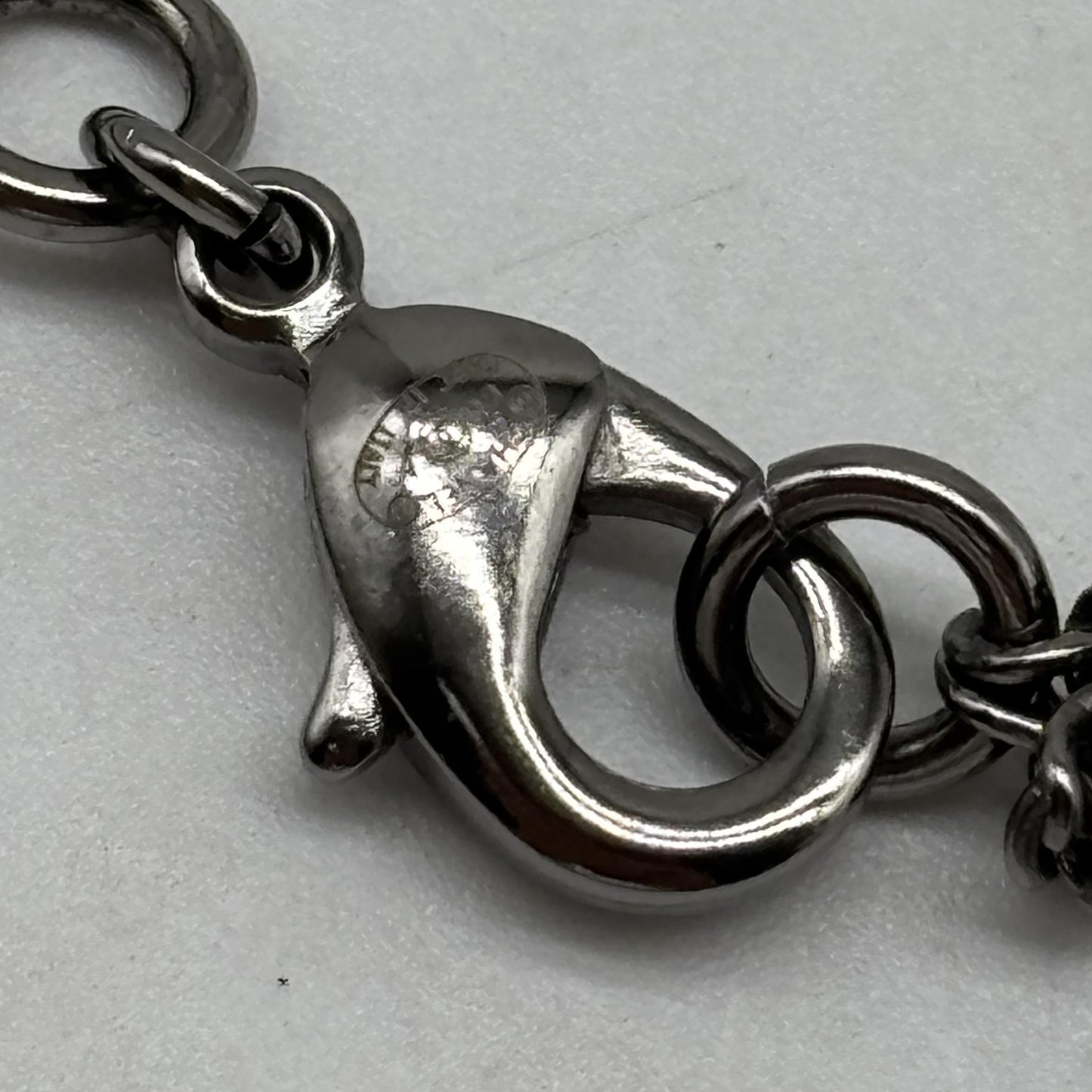 Chanel CC Heart Pendant Metal and Crystal Embellished Resin, Silver, Silver, Necklace