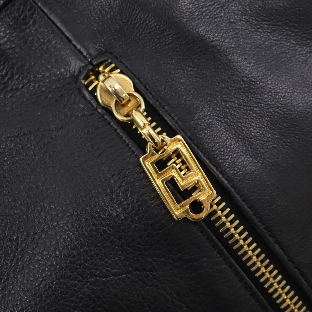 Versace Vintage Leather, Black, Leather, Shoulder Bag