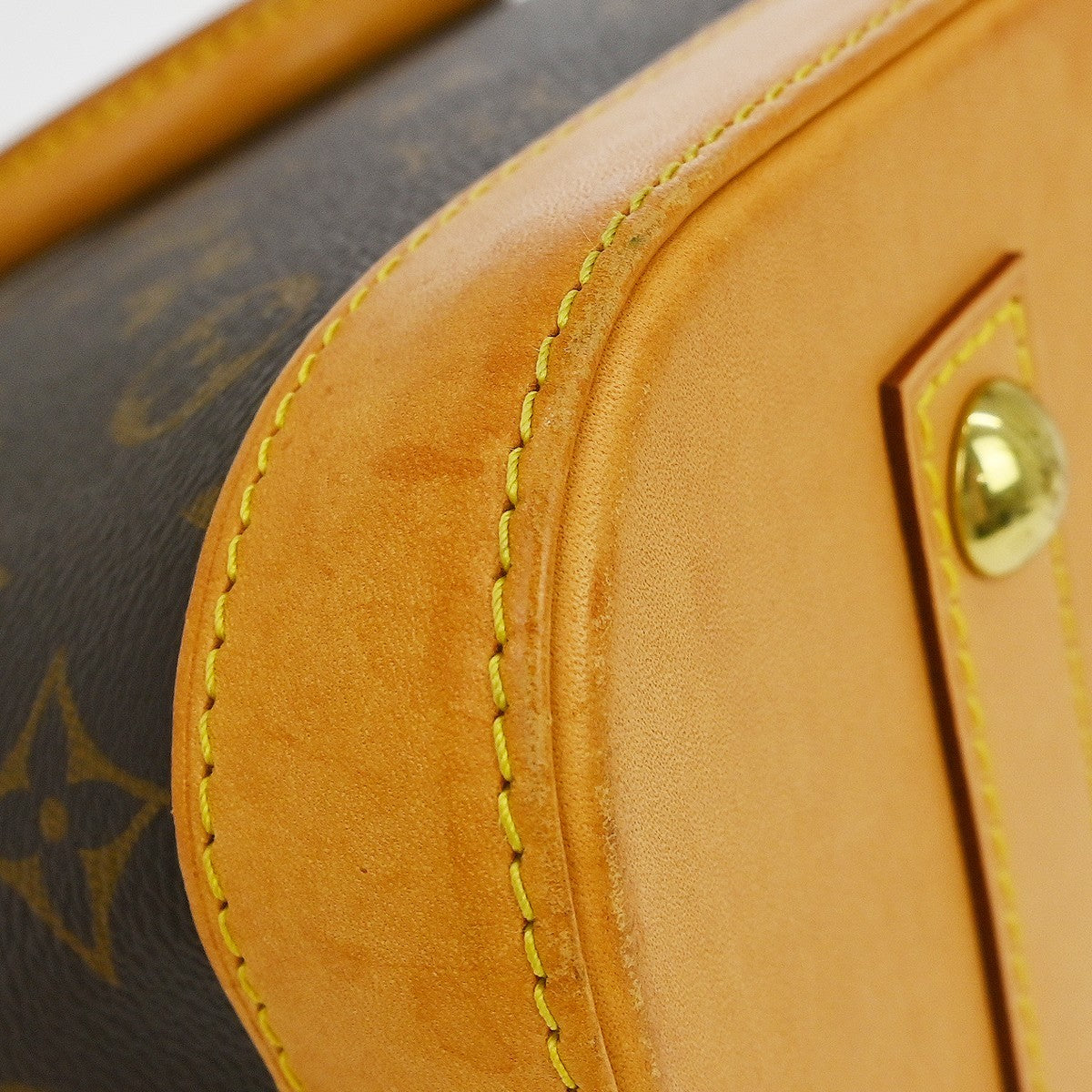 Louis Vuitton Alma Monogram Canvas, Brown, Canvas, Handbag