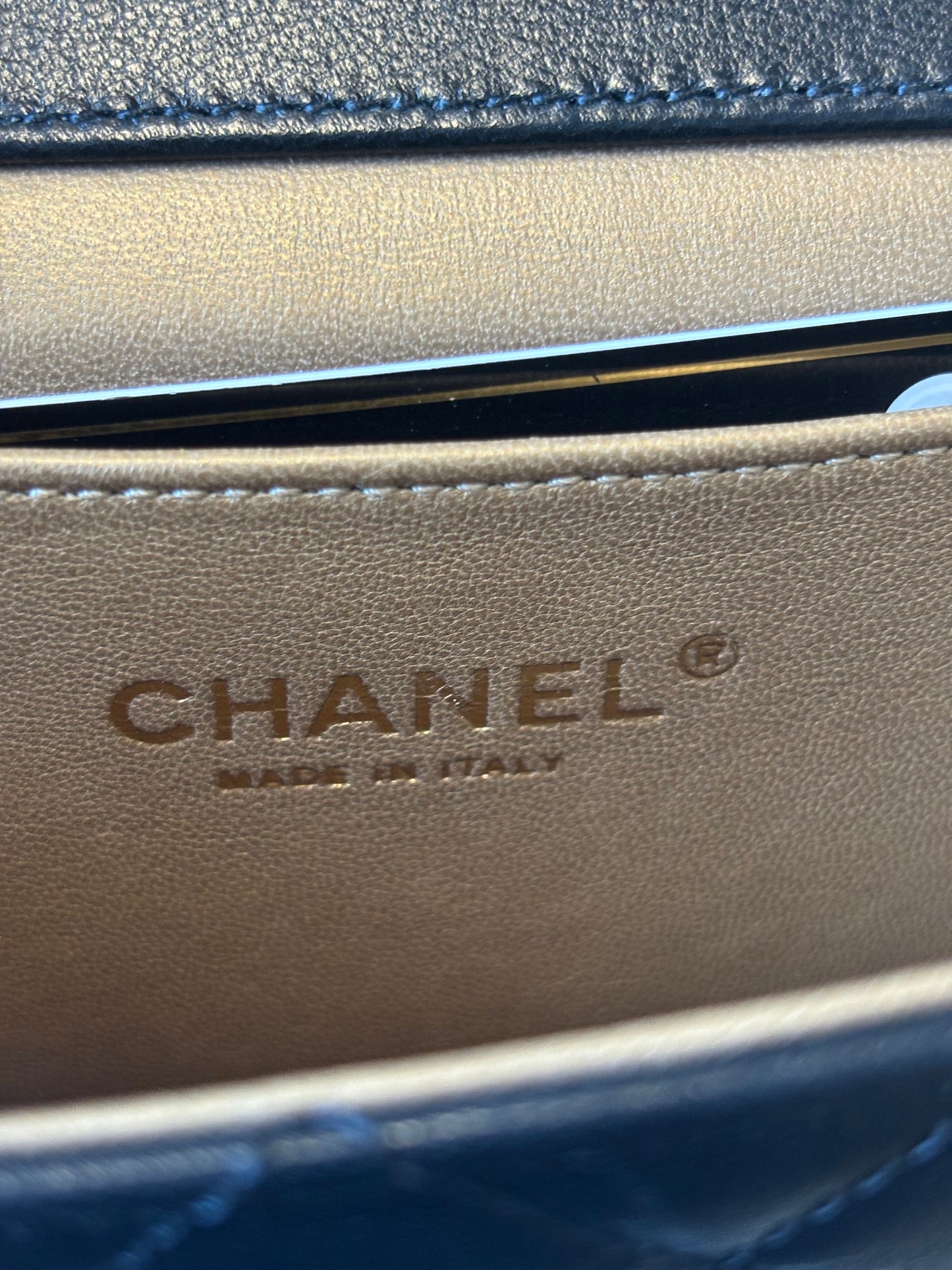 Chanel Chic Pearls Flap Clutch with Chain Quilted Lambskin, Black, Leather, Crossbody Bag