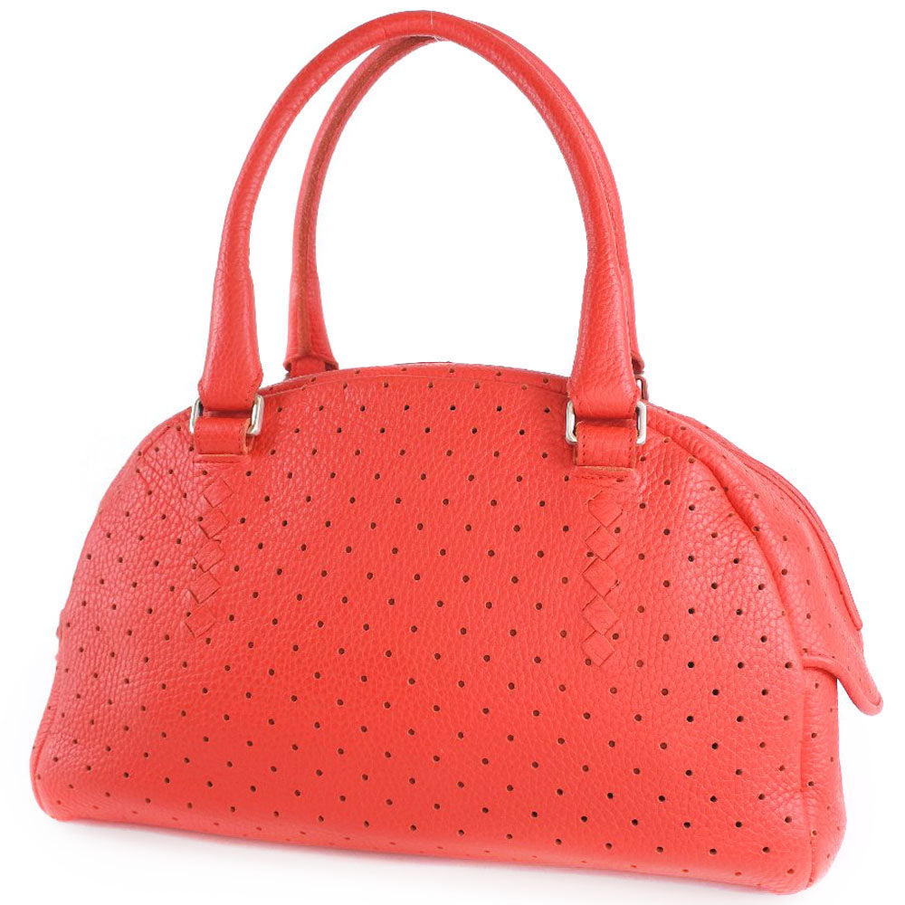 Bottega Veneta Intrecciato, Red, Leather, handbag