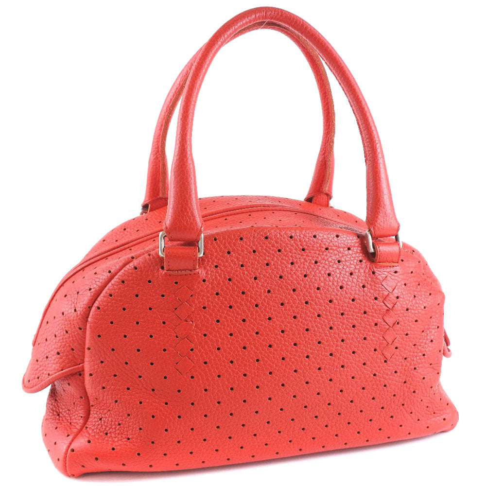 Bottega Veneta Intrecciato, Red, Leather, handbag