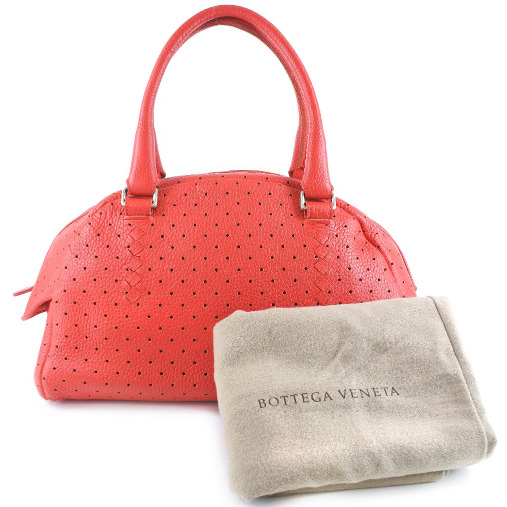 Bottega Veneta Intrecciato, Red, Leather, handbag