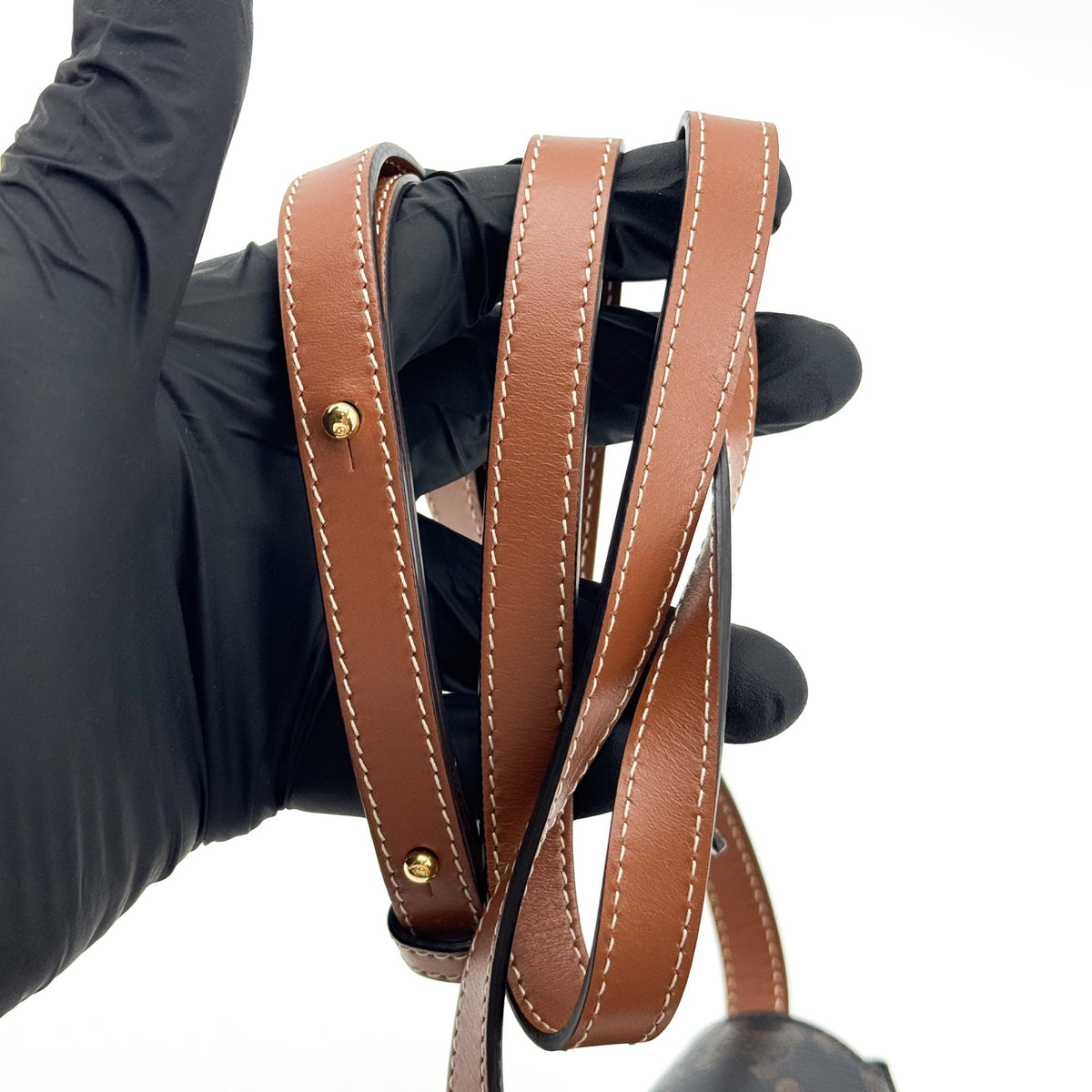 Celine Triomphe Triomphe Coated Canvas, Black, Canvas, Shoulder Bag