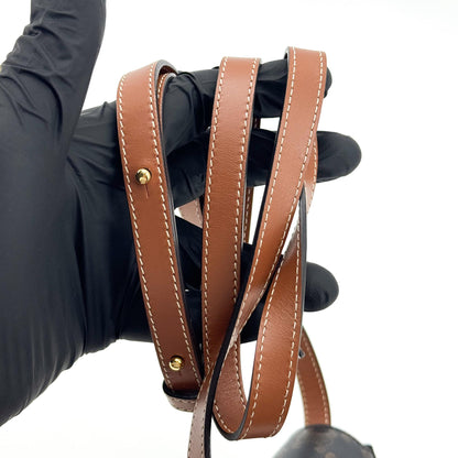 Celine Triomphe Triomphe Coated Canvas, Black, Canvas, Shoulder Bag