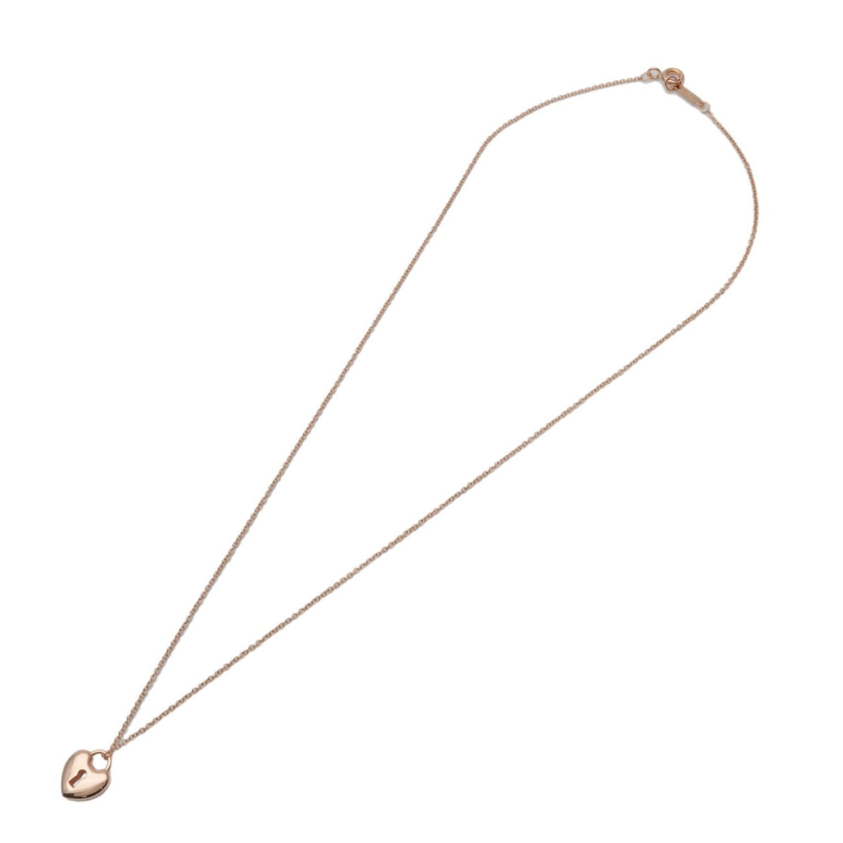 Tiffany & Co. Heart Lock Pendant 18K Rose Gold, Gold, Rose Gold, Necklace