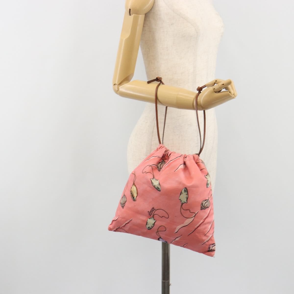 Loewe Paula Drawstring Printed Canvas, Pink, Canvas, Clutch