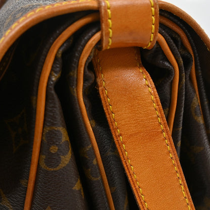 Louis Vuitton Saumur Monogram, Brown, Canvas, Shoulder Bag