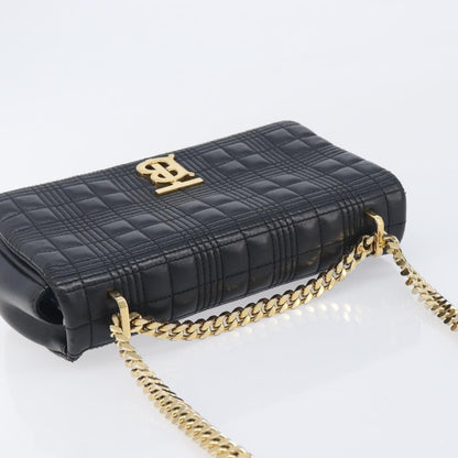 Burberry Lola Wallet on Chain Quilted Leather, Black, Leather, Crossbody Bag
