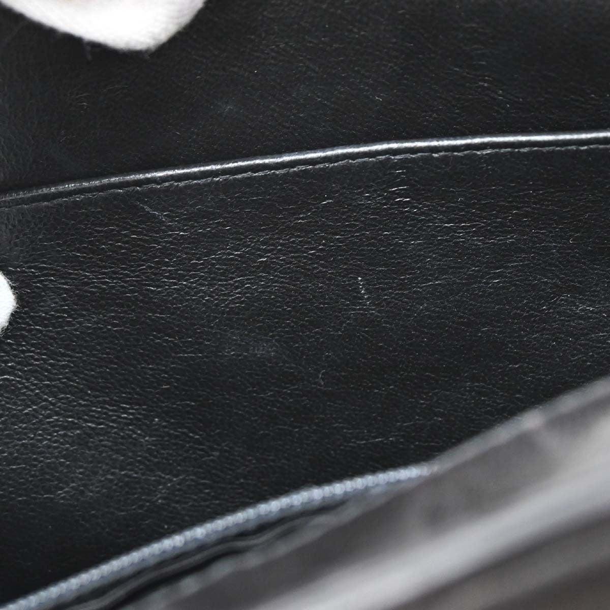 Chanel Vintage Chain Tote Quilted Lambskin, Black, Leather, Tote Bag