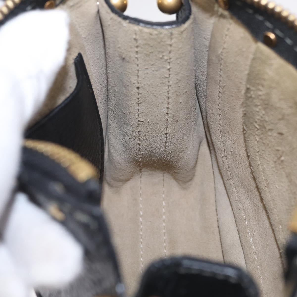 Chloe Hayley Hobo Leather, Black, Leather, Shoulder Bag