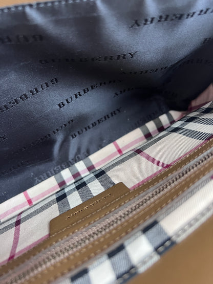 Burberry Tote Leather, BEIGE, LEATHER, Tote bag