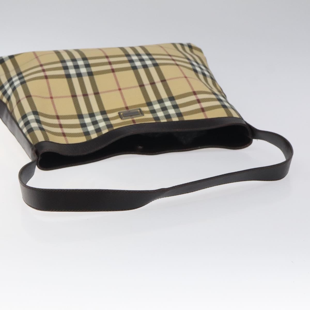 Burberry Nova check Canvas and Leather, Beige, Canvas, Shoulder Bag
