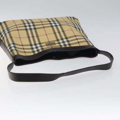 Burberry Nova check Canvas and Leather, Beige, Canvas, Shoulder Bag