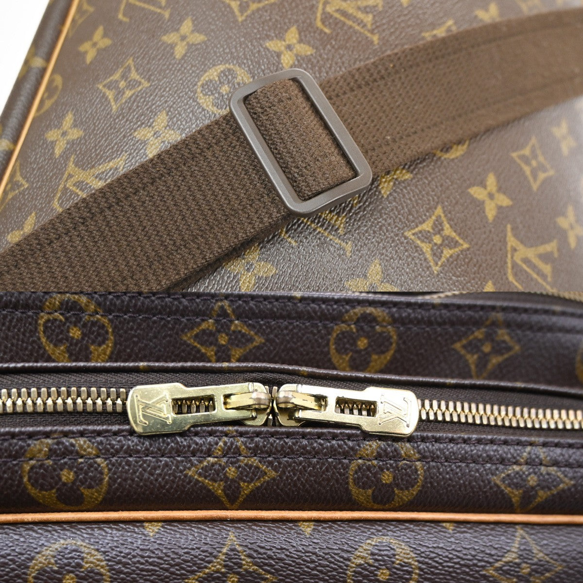 Louis Vuitton Reporter Monogram Canvas, Brown, Canvas, Shoulder Bag