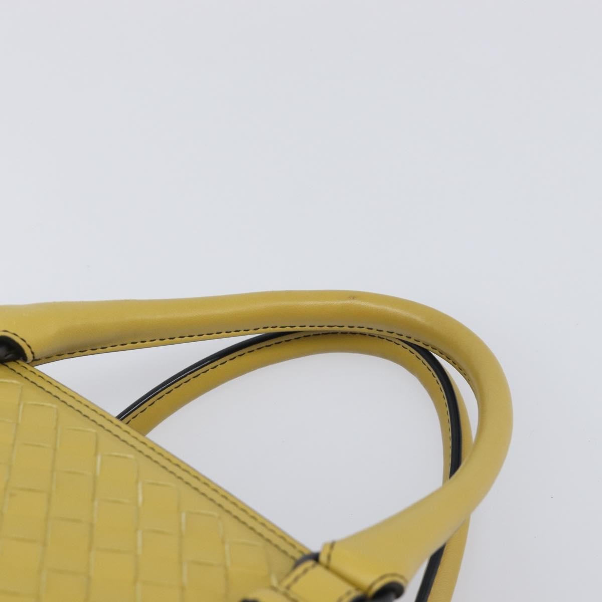 Bottega Veneta Monaco Nappa Leather With Intrecciato Detail, Yellow, Leather, Handbag