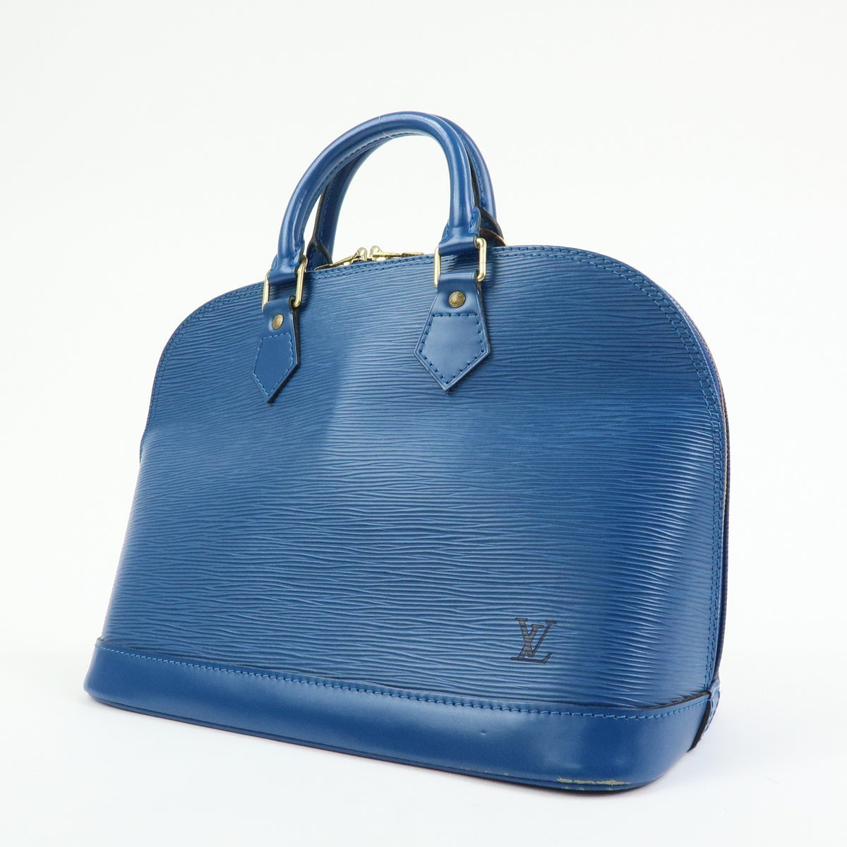 Louis Vuitton Alma Epi Leather, Blue, Leather, Handbag