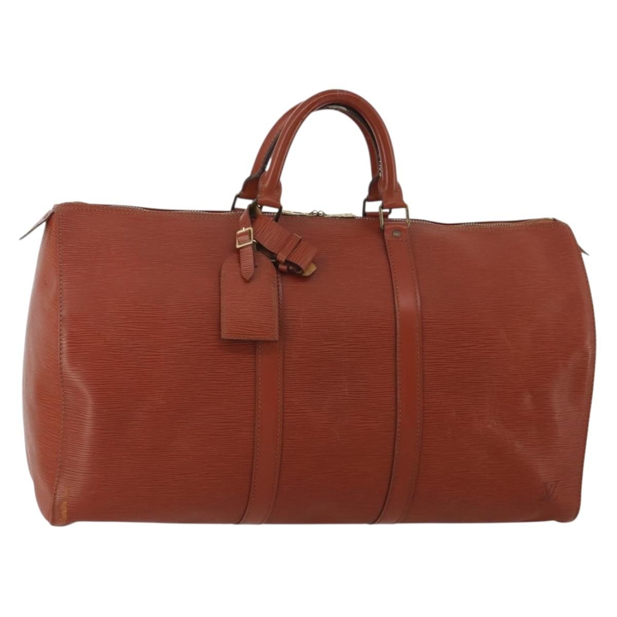Louis Vuitton Keepall Bag Epi Leather, Brown, Leather, Travel Bag
