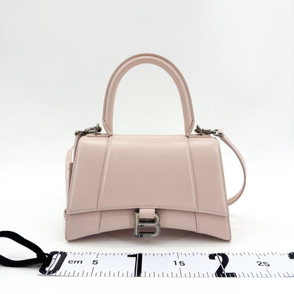 Balenciaga Hourglass Top Handle Leather, Pink, Leather, Handbag