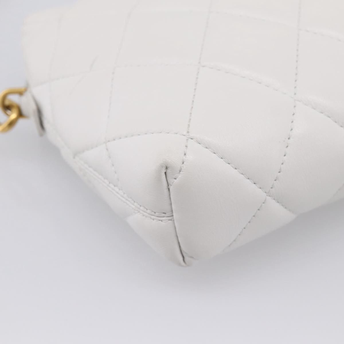 Balenciaga Touch B. Camera Quilted Leather, White, Leather, Handbag