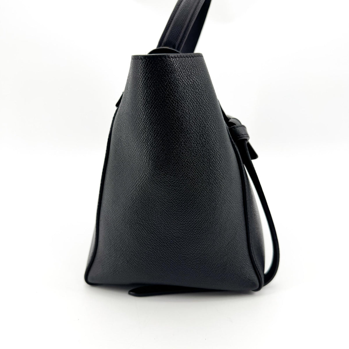 Celine Belt Calfskin, Black, Leather, Handbag